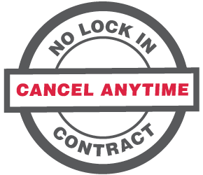 No lock in contract. Cancel anytime.